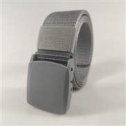 (120cm)( gray) plastic buckle Nylon belt man outdoor sports Metal canvas belt