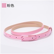 (105cm)(  Pink)spring summer  belt candy colors leather color belt lady ornament belt