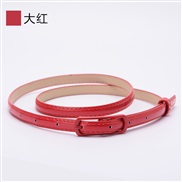 (  red) style lady belt day Word bucklePU belt lady belt ornament