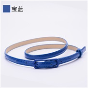 (105cm)(  Dark blue) style lady belt day Word bucklePU belt lady belt ornament
