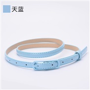 (105cm)( sky blue ) style lady belt day Word bucklePU belt lady belt ornament