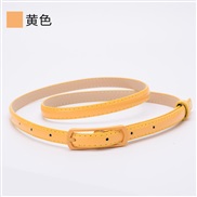 (105cm)(  yellow) style lady belt day Word bucklePU belt lady belt ornament
