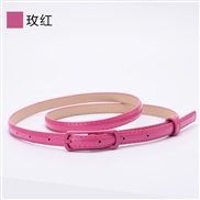 (105cm)(  rose Red) style lady belt day Word bucklePU belt lady belt ornament