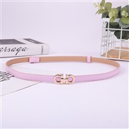 (100-135CM)( Pink)lady belt  fashion Korean stylePU belt  buckle head ornament belt D
