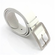 (108CM)( white)Korean style leisure belt  manPU day Word buckle belt  man Korean style Cowboy fitting  belt  belt