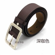 (108CM)(Coffee )Korean style leisure belt  manPU day Word buckle belt  man Korean style Cowboy fitting  belt  belt