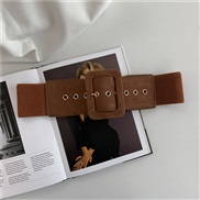 (65~95cm)( camel)Tightness elasticity width belt  woman  all-Purpose lady belt collocation velvet big belt