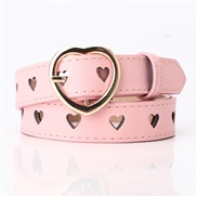 (2.4Width (CM)105Length (CM))( Pink) autumn new woman brief all-Purpose love hollow belt ladyu buckle Cowboy belt