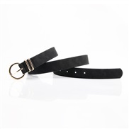 ( black)four Korean style lady belt brief all-Purpose Alloy buckle belt Clothing collocation Cowboy belt