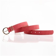 ( red)four Korean style lady belt brief all-Purpose Alloy buckle belt Clothing collocation Cowboy belt
