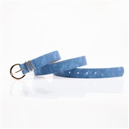 ( blue)four Korean style lady belt brief all-Purpose Alloy buckle belt Clothing collocation Cowboy belt