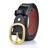 (115cm)( black)lady belt brief all-Purpose fashion Korea pure Cowhide black belt real leather student ornament Cowboy b