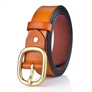 (115cm)( camel)lady belt brief all-Purpose fashion Korea pure Cowhide black belt real leather student ornament Cowboy b