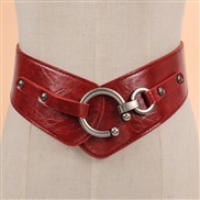 ( red)Korean style fashion fine Girdle  all-Purpose lady elasticity belt Tightness  occidental style super width belt
