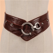 (60-80cm)(Coffee )Korean style fashion fine Girdle  all-Purpose lady elasticity belt Tightness  occidental style super 