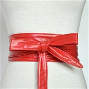 ( red)occidental style Autumn and Winter width belt  lady fashion all-Purpose ornament belt  bow belt Girdle