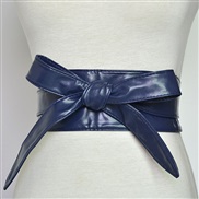 (100-135CM)( sapphire blue )occidental style Autumn and Winter width belt  lady fashion all-Purpose ornament belt  bow 