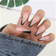 (LF345  French  fake nails[ glue style) long style hotte ear Armor  nail  pantng end product fake  nail s occdental sty