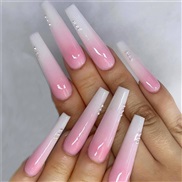 (BKS884  diamond  fake nails glue style) long style hotte ear Armor  nail  pantng end product fake  nail s occdental st