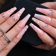(BKS896  diamond  butterfly  fake nails glue style) long style hotte ear Armor  nail  pantng end product fake  nail s o