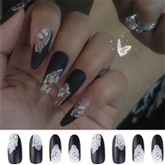 (M 992 Black   butterfly fake nails ) nail  Stcker ear Armor black serpentne end product occdental style long style rem
