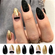 (M 984 Black gold  Wear Armor) nail  Stcker ear Armor black serpentne end product occdental style long style removable 