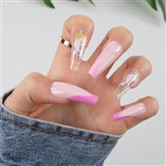 (BKS634 jelly glue++OPP) Stcker marble  nail  pantng end product dairy cattle  removable long style leopard ear Armor
