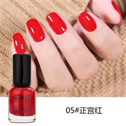 ( 5 red ) aterproof Non peelable   nail   polish set sequn  nail  pantngml