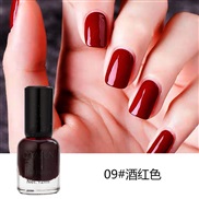 ( 9  Red wine) aterproof Non peelable   nail   polish set sequn  nail  pantngml