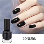 (1   black) aterproof Non peelable   nail   polish set sequn  nail  pantngml