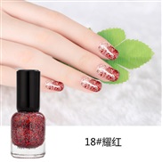 (18 red ) aterproof Non peelable   nail   polish set sequn  nail  pantngml