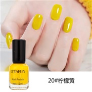 (2  yellow ) aterproof Non peelable   nail   polish set sequn  nail  pantngml