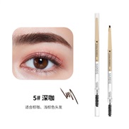 ( 5 ) transparent Double head eyebrow pencl three-dmenso nail  trangle eyebrow pencl aterproof color