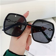 ( Black frame  Black grey  Lens )Sunglasses Korean style sunglass woman fashion anti-ultraviolet sunglass