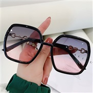 ( Black frame  gray  pink)Sunglasses Korean style sunglass woman fashon ant-ultravolet sunglass