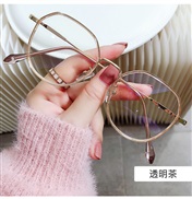 ( transparent tea  frame )Korean style fashon Eyeglass frame woman retro polygon trendtr