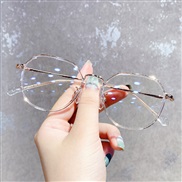 ( transparent while )Korean style fashon Eyeglass frame woman retro polygon trendtr