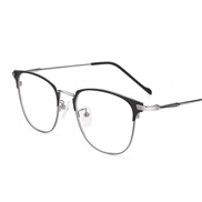 (black silver  frame )fashon Busness man retro Metal Eyeglass frame man style trend
