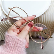 ( transparent tea  frame )fashon woman trend retro Metal Eyeglass frame