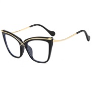 ( Bright balck frame )fashion cat Eyeglass frame trend occidental style