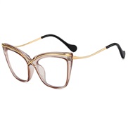 ( champagne frame )fashon cat Eyeglass frame trend occdental style