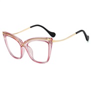 ( light pink  frame )fashon cat Eyeglass frame trend occdental style