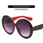 ( red  frame  gray  Lens ) trend Sunglasses man sunglassns woman  occdental style super sun Sunglasses
