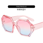 ( purple frame  pink blue  Lens )occdental style fashon polygon Sunglasses  sunglassns man style trend sunglass