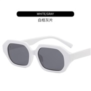 ( while frame gray  Lens )occdental style polygon sun Sunglasses fashon Outdoor sunglassns occdental style Sunglasses