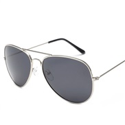 ( silver frame / gray  Lens )polarized light sunglass  man lady Double Sunglasses Outdoor fashion Metal