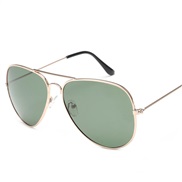 ( gold frame /Dark green Lens )polarzed lght sunglass  man lady Double Sunglasses Outdoor fashon Metal
