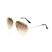 ( tea  gold frame  Lens ) man lady classc sunglass style polarzed lght Sunglasses
