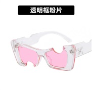 ( transparent frame  pink Lens ) cat sunglass occdental style Sunglasses trend sunglass woman