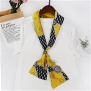 (14-150)( houndstooth  yellow) long print scarves woman spring autumn fashion samll neckerchief belt scarf